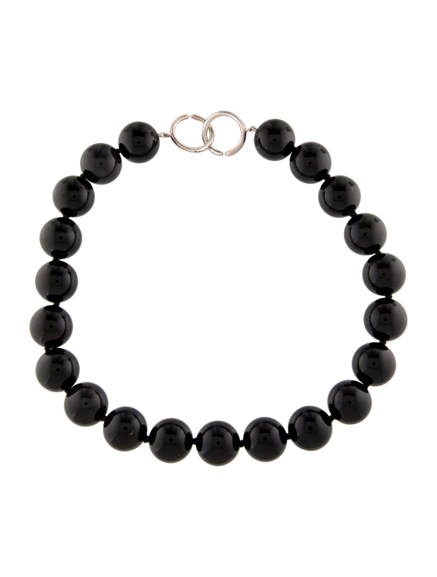 Tiffany & Co. Onyx Bead Necklace