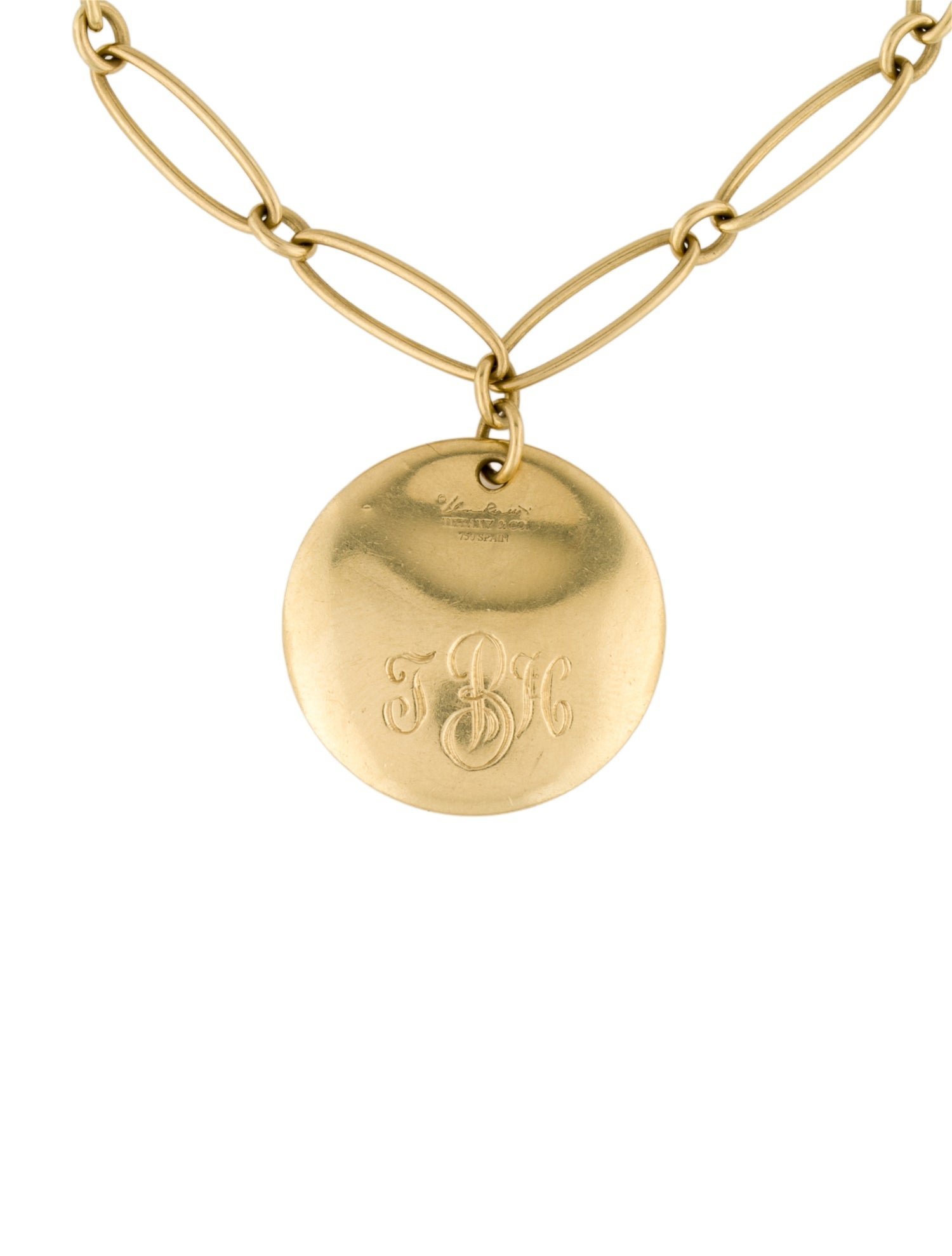 Tiffany & Co. 18K Disc Charm Bracelet