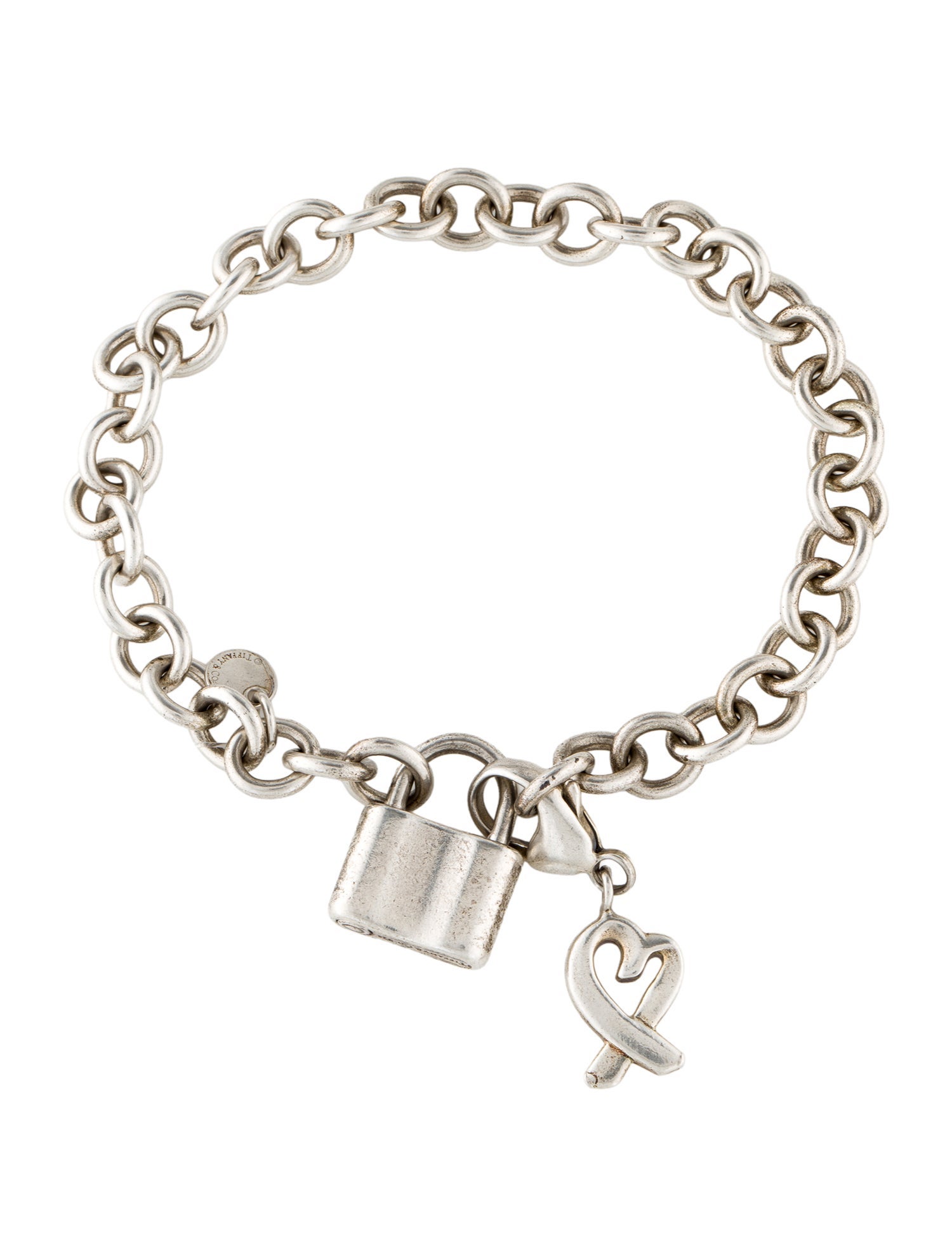Tiffany & Co. Picasso Heart & 1837 Lock Charm Bracelet