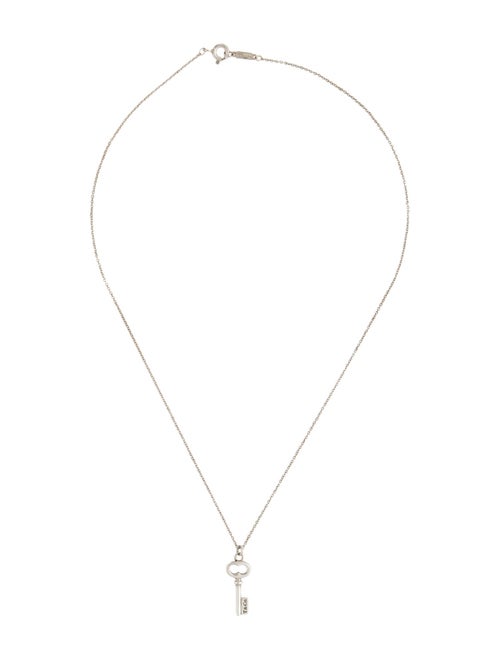 Tiffany & Co. Mini Oval Key Pendant Necklace