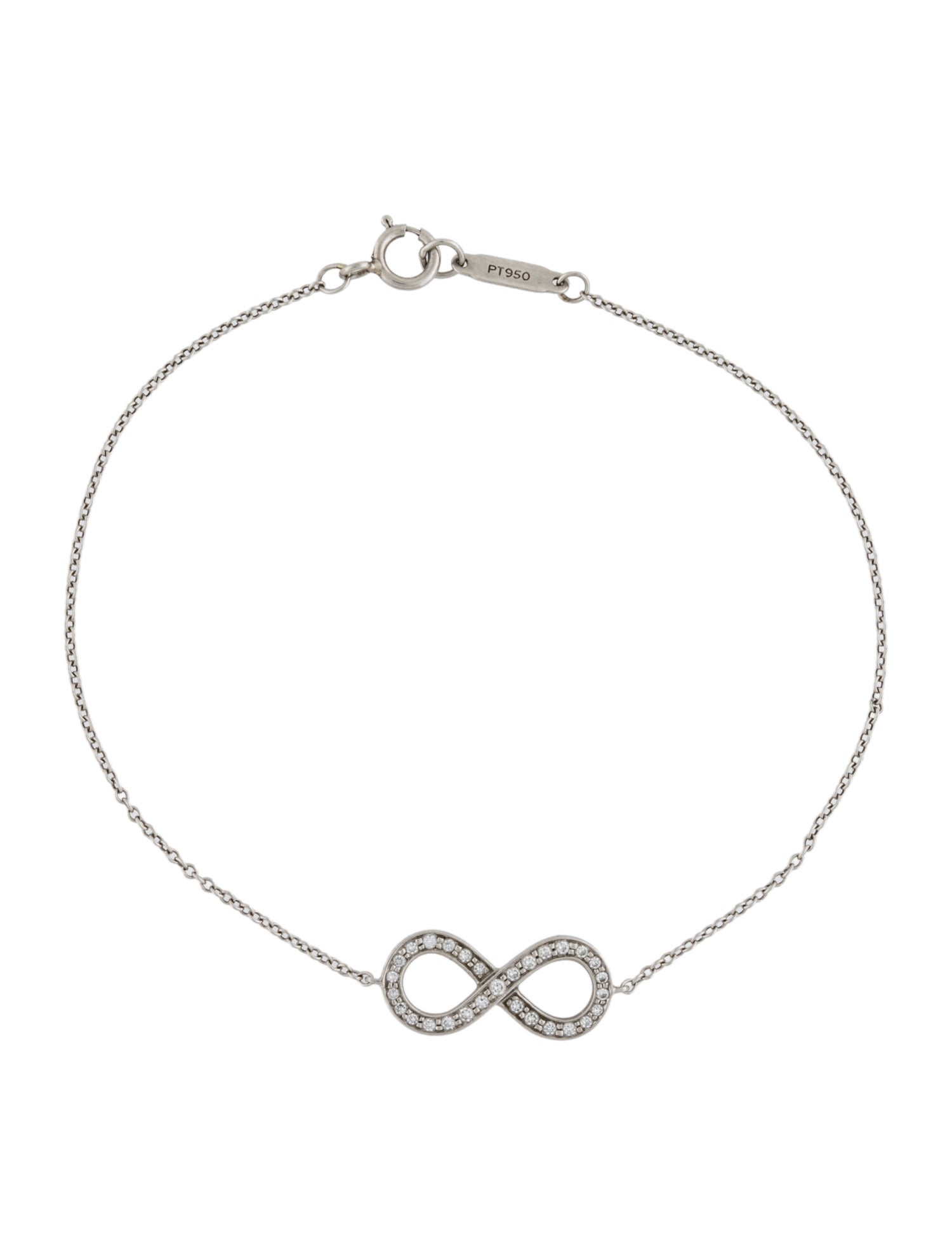 Tiffany & Co. Platinum Diamond Infinity Station Bracelet