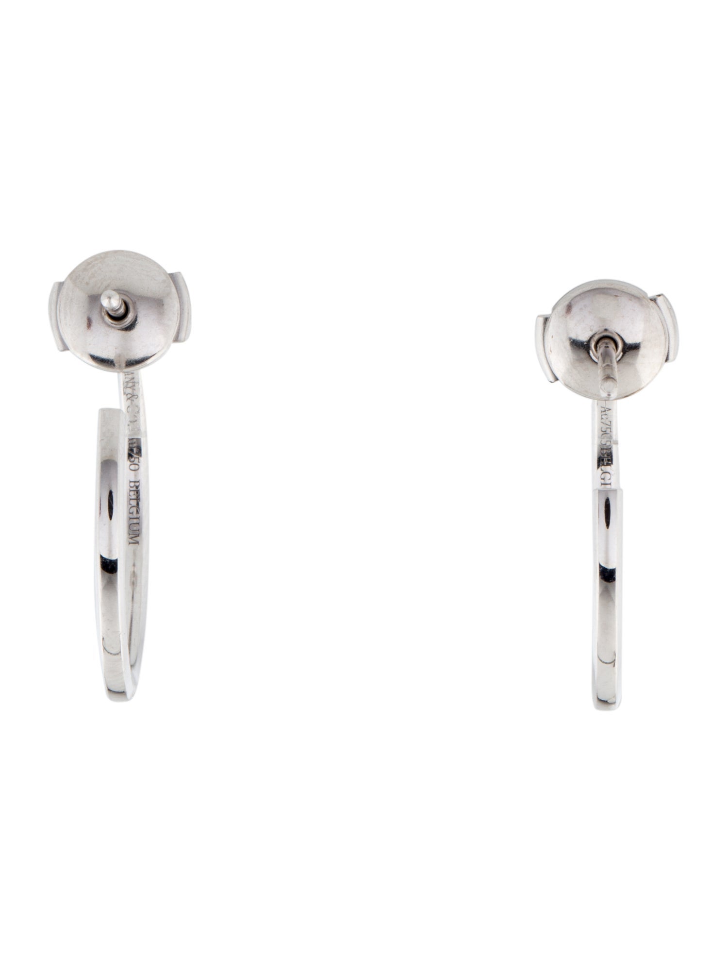 Tiffany & Co. 18K Diamond Metro Hoop Earrings