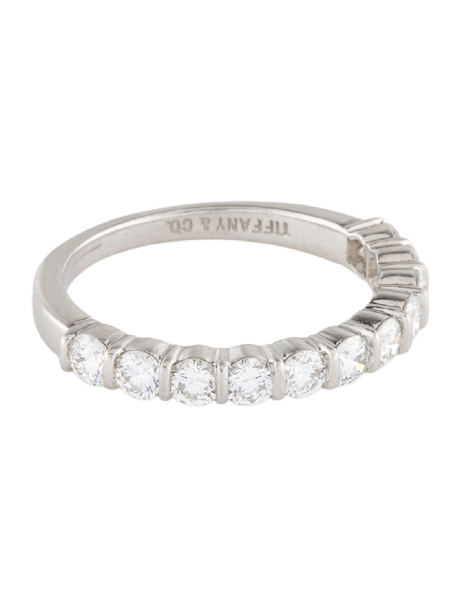 Tiffany & Co. Platinum Diamond Tiffany Forever Half-Circle Band