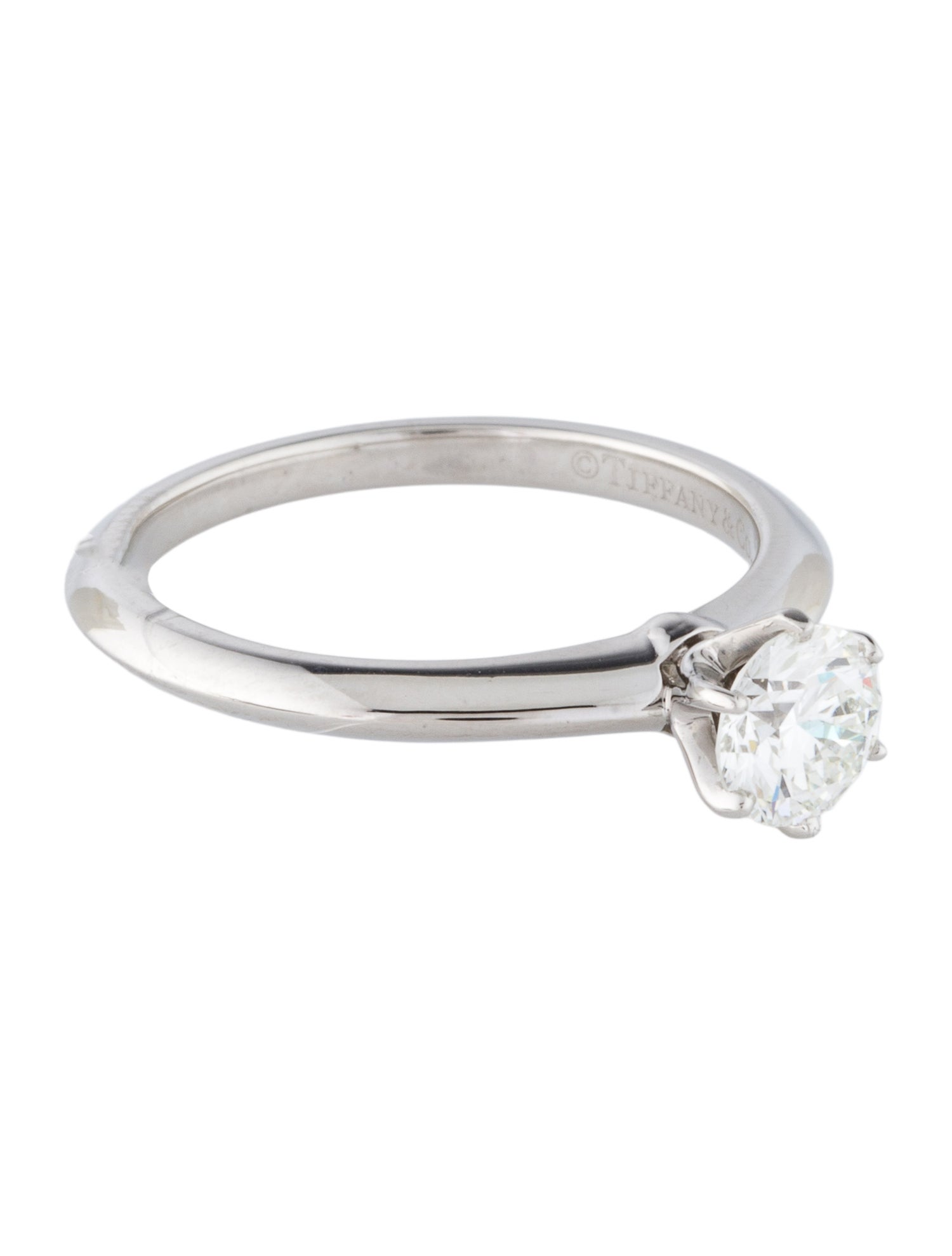 Tiffany & Co. Platinum Diamond Solitaire Engagement Ring