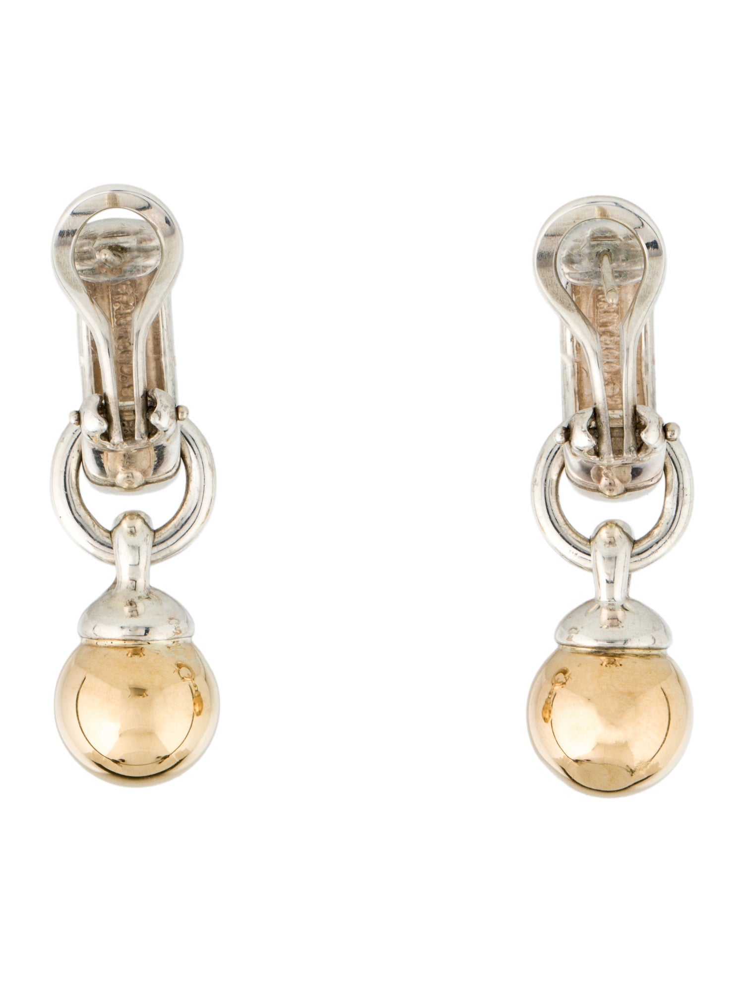 Tiffany & Co. Vintage Two-Tone Convertible Earclips