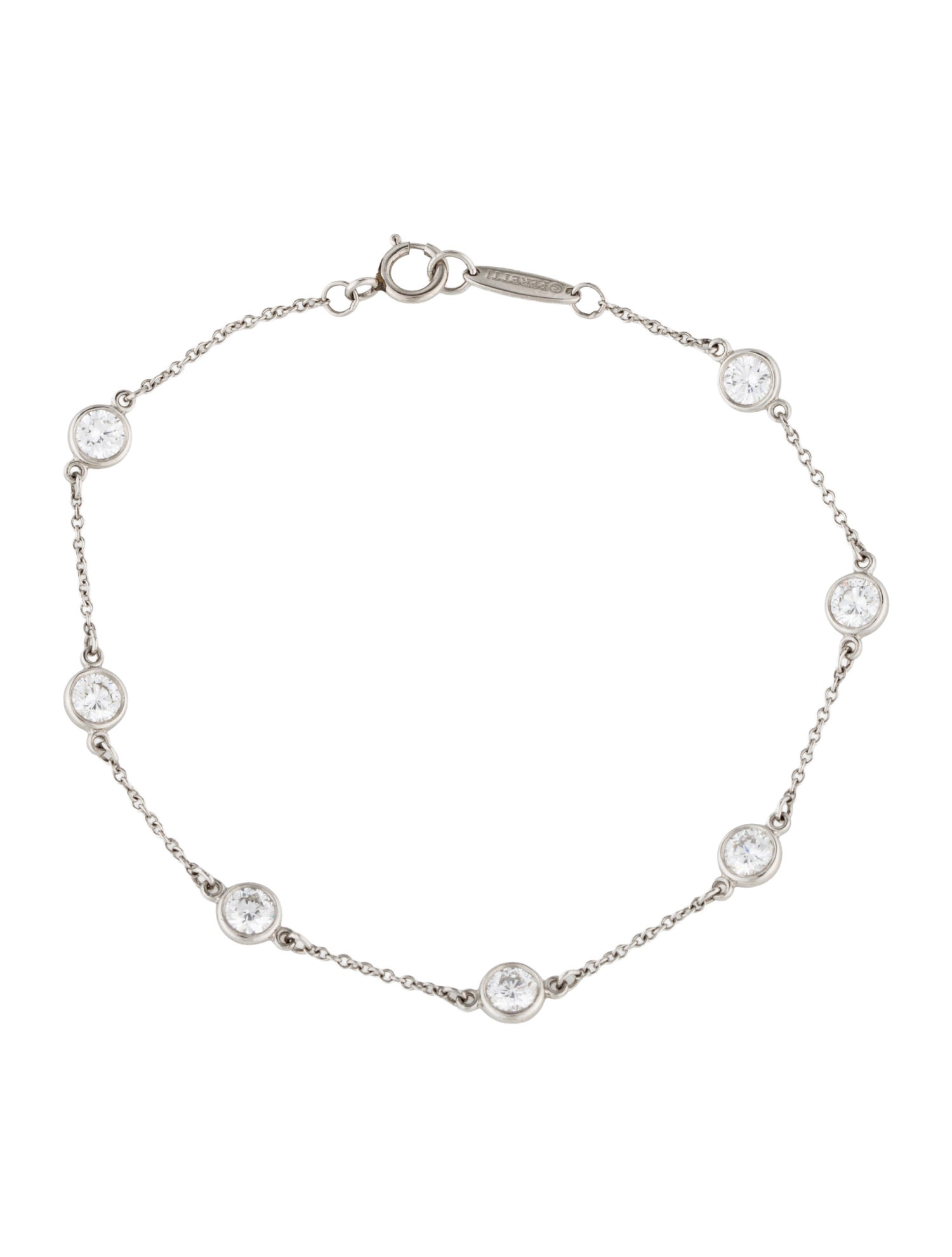 Tiffany & Co. Platinum Diamonds by the Yard Station Bracelet