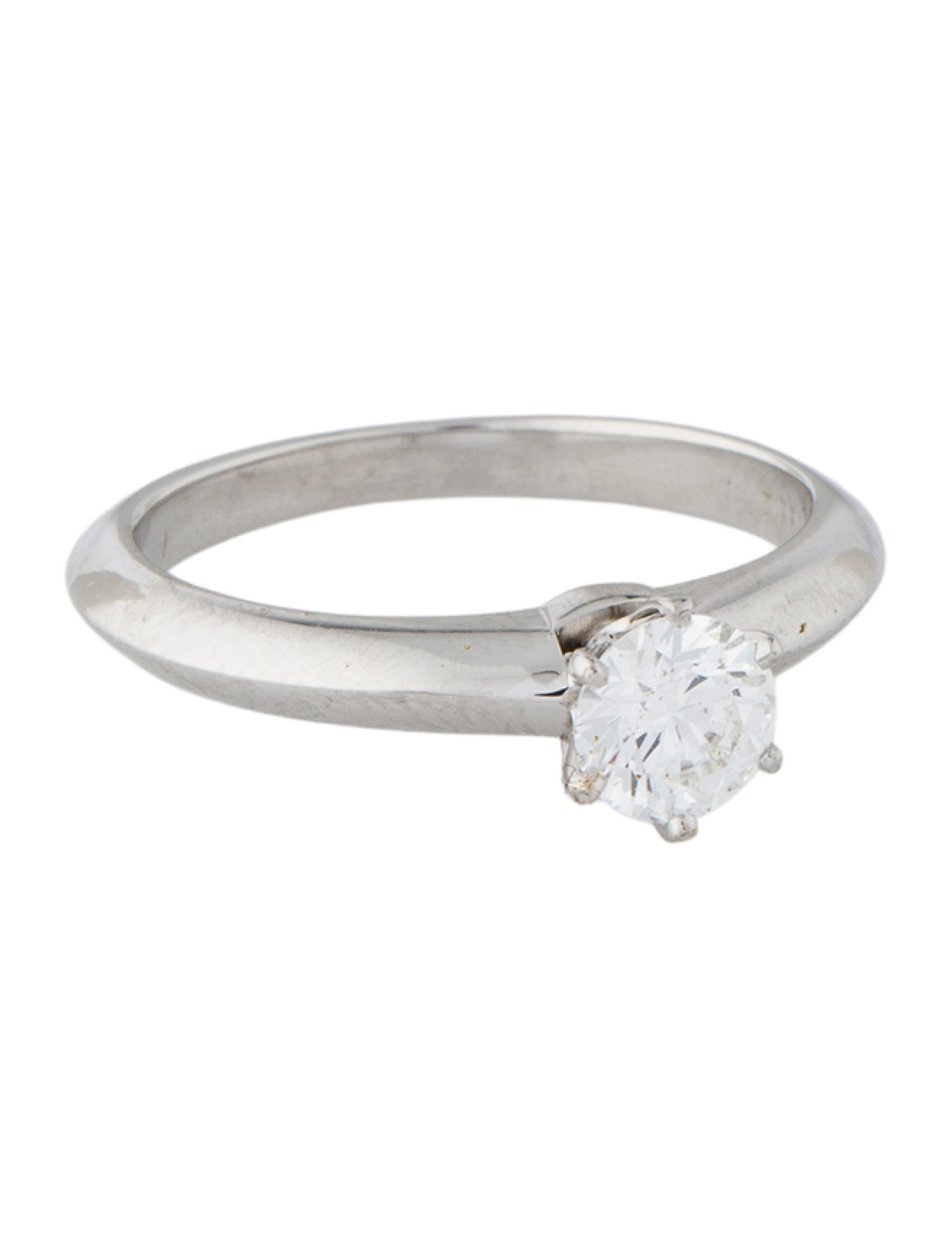 Tiffany & Co. Platinum Diamond Tiffany Setting Engagement Ring