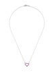Tiffany & Co. Platinum Diamond & Ruby Heart Pendant Necklace