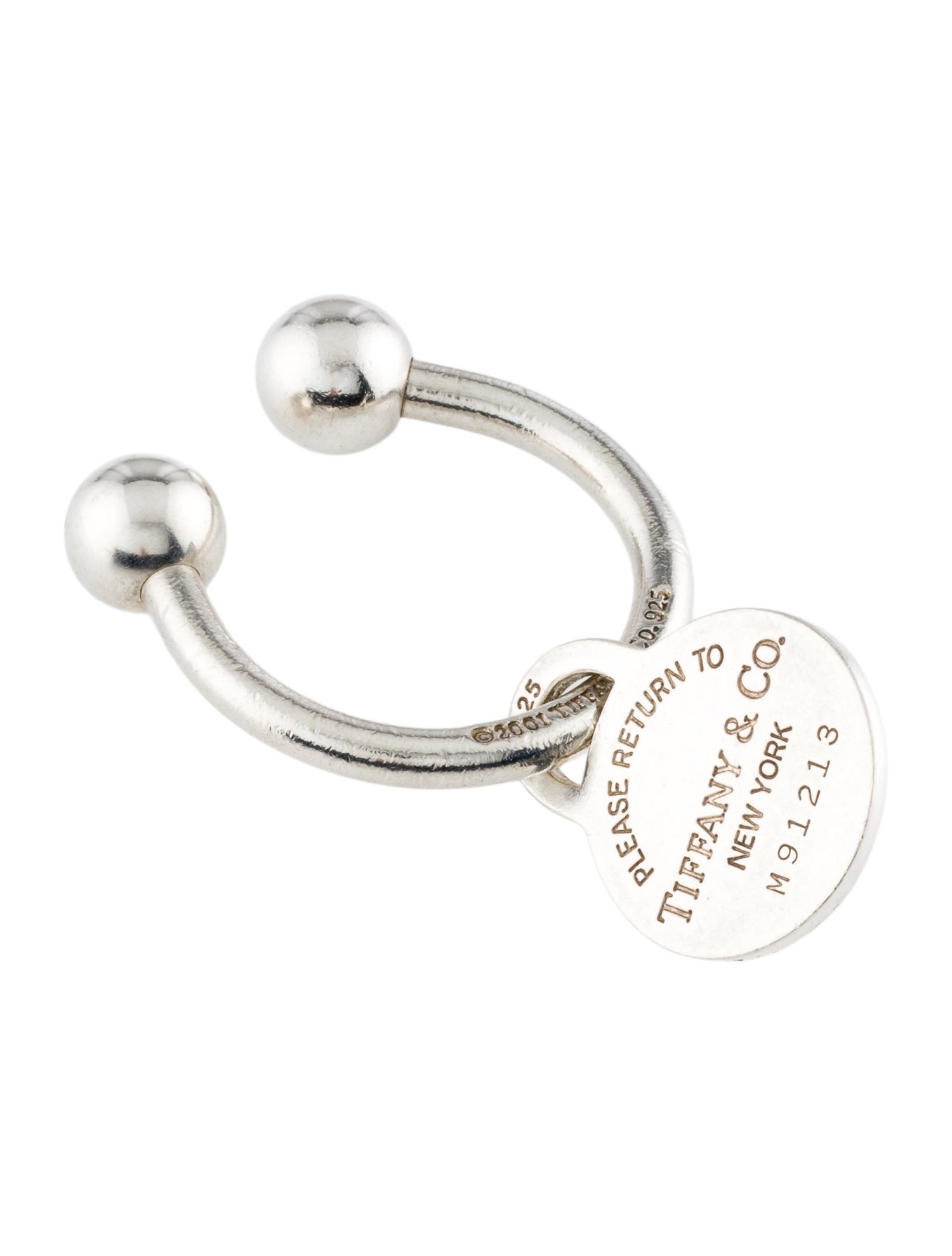Tiffany & Co. Silver Engraved Keyring