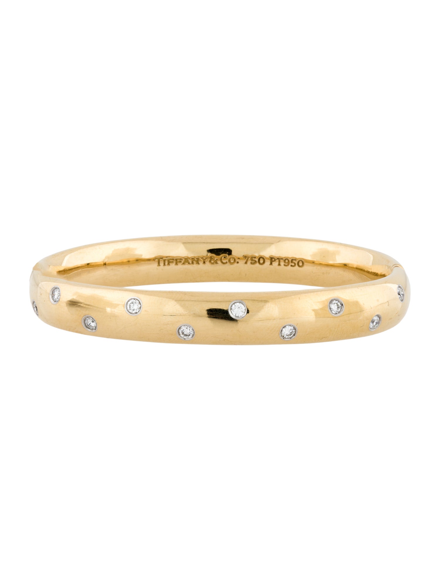Tiffany & Co. 18K Diamond Etoile Bangle Bracelet