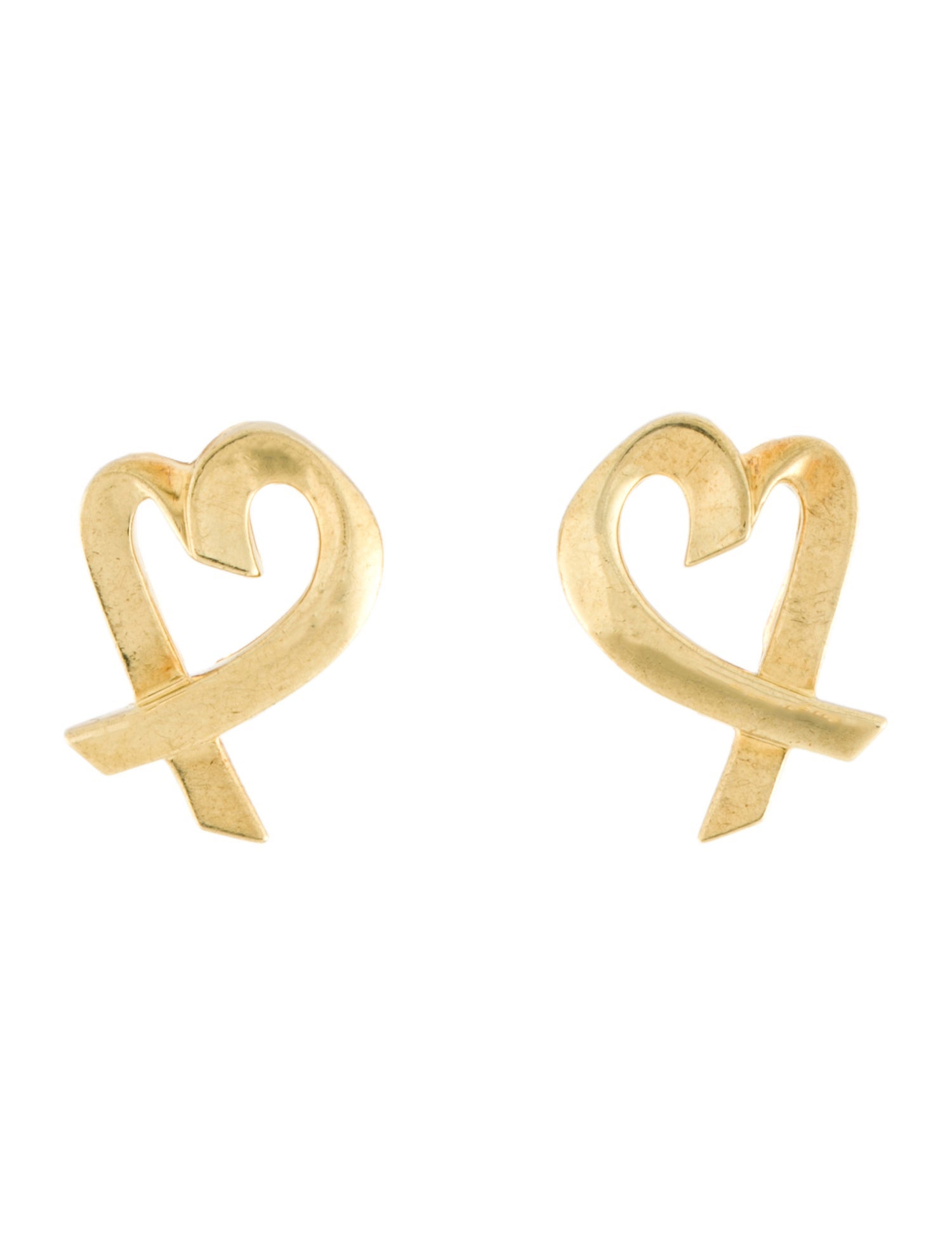 Tiffany & Co. Vintage 18K Loving Heart Earclips