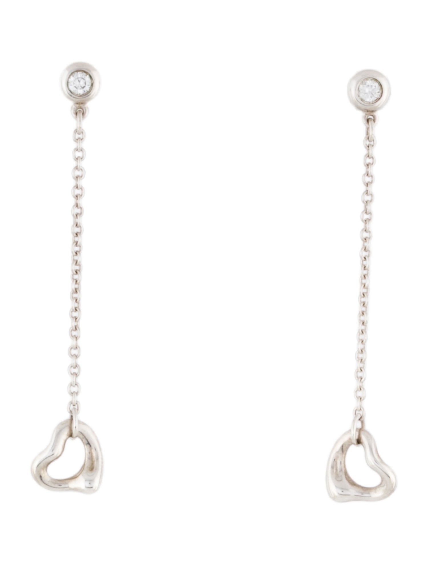 Tiffany & Co. Diamonds by the Yard Open Heart Drop Earrings