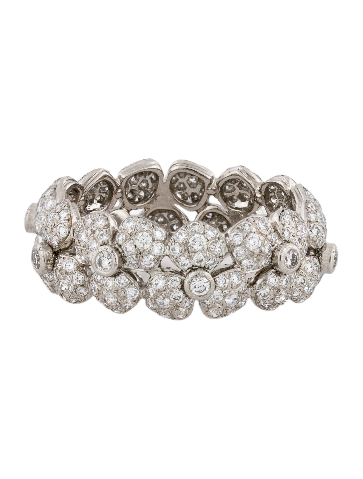 Tiffany & Co. Vintage 1.68ctw Platinum Diamond Petals Ring