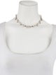 Tiffany & Co. Platinum Pearl & Diamond Lattice Collar Necklace