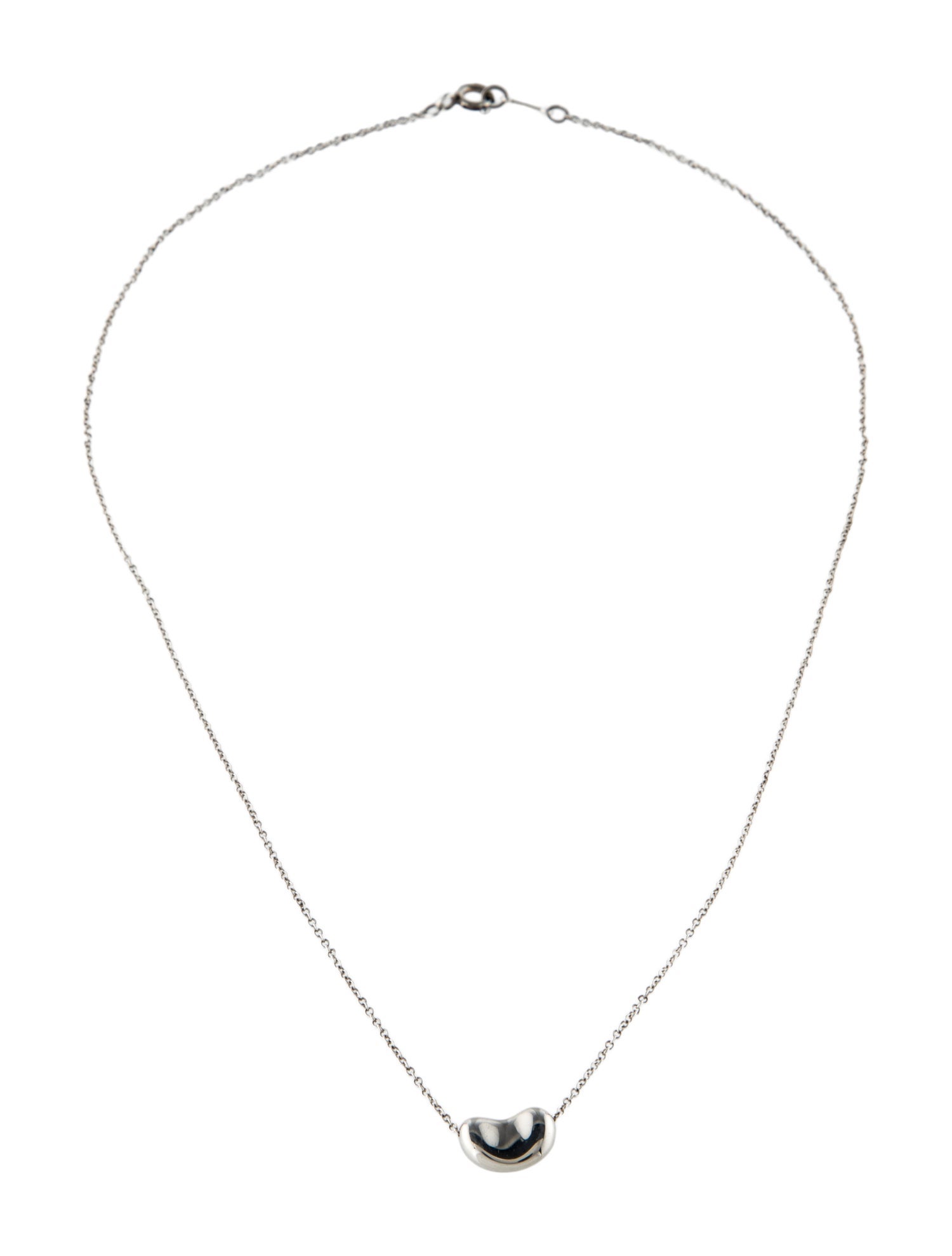 Tiffany & Co. Vintage Mini Bean Pendant Necklace