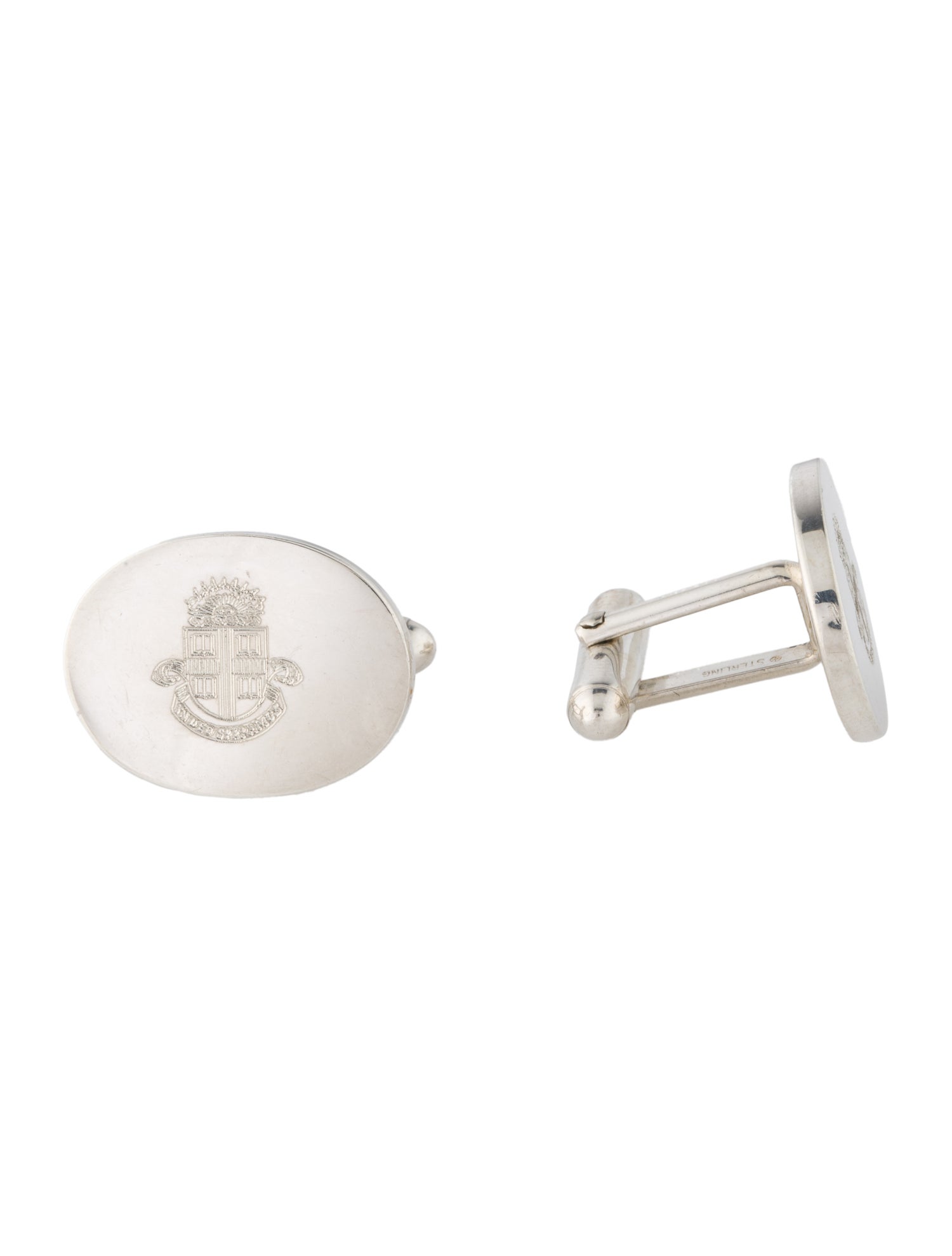Tiffany & Co. Vintage Engraved Oval Cufflinks