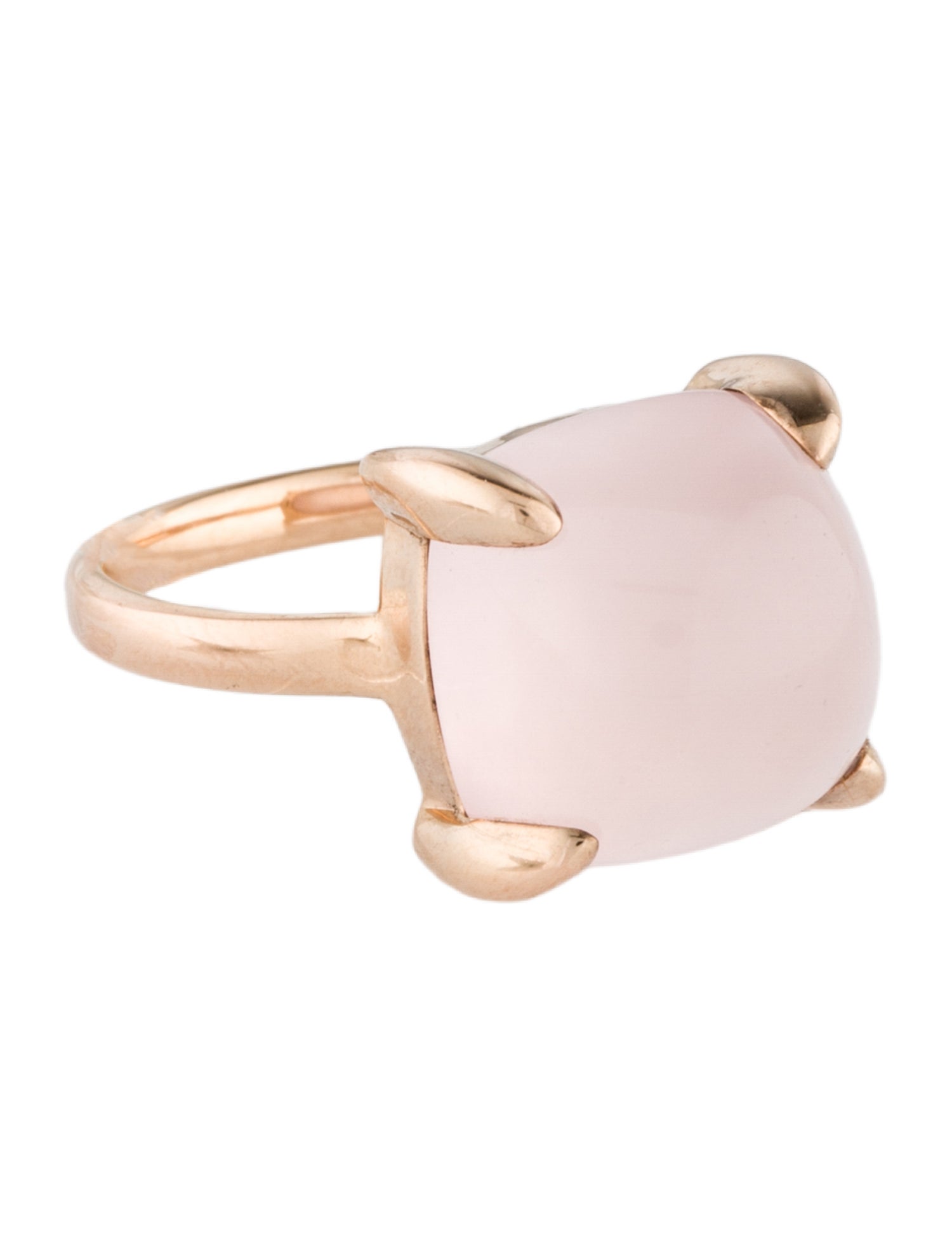 Tiffany & Co. 18K 8.89ct Rose Quartz Sugar Stacks Cocktail Ring