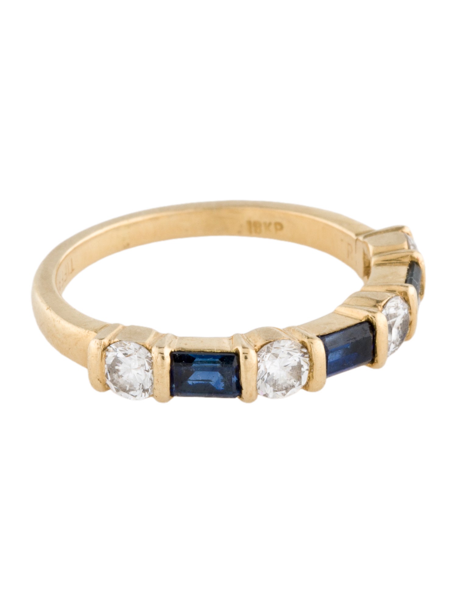 Tiffany & Co. Vintage 18K Diamond & Sapphire Band