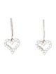 Tiffany & Co. Platinum Diamond Heart Drop Earrings