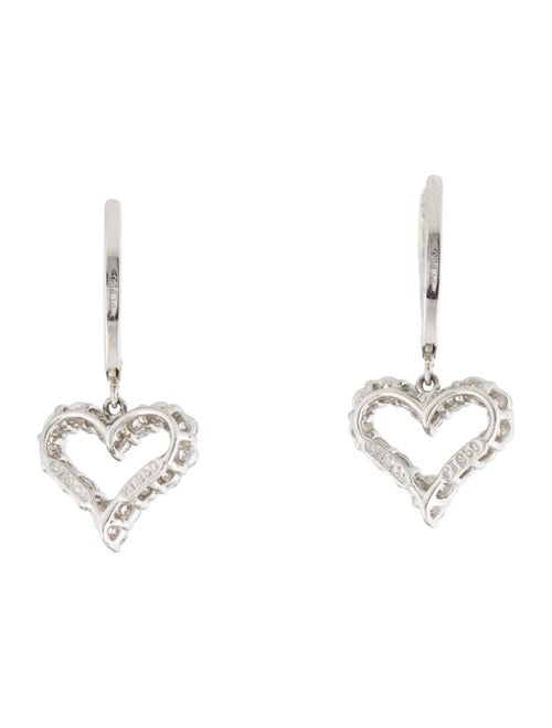 Tiffany & Co. Platinum Diamond Heart Drop Earrings