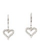 Tiffany & Co. Platinum Diamond Heart Drop Earrings