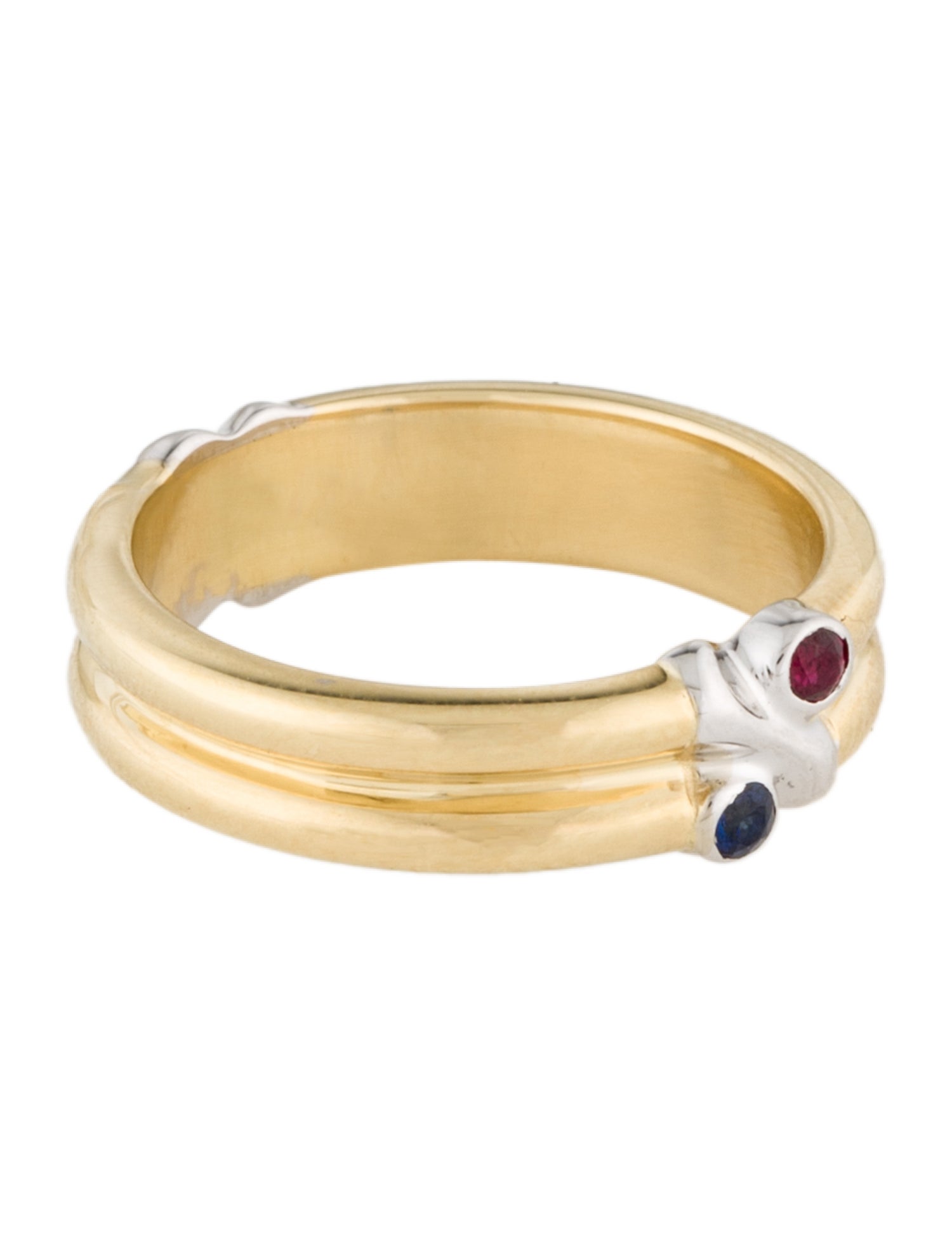 Tiffany & Co. Vintage 18K Ruby & Sapphire Band