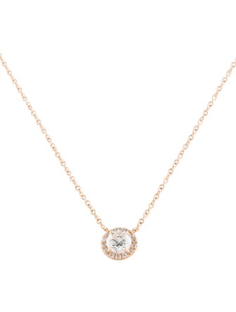Tiffany & Co. 18K Diamond Soleste Halo Pendant Necklace