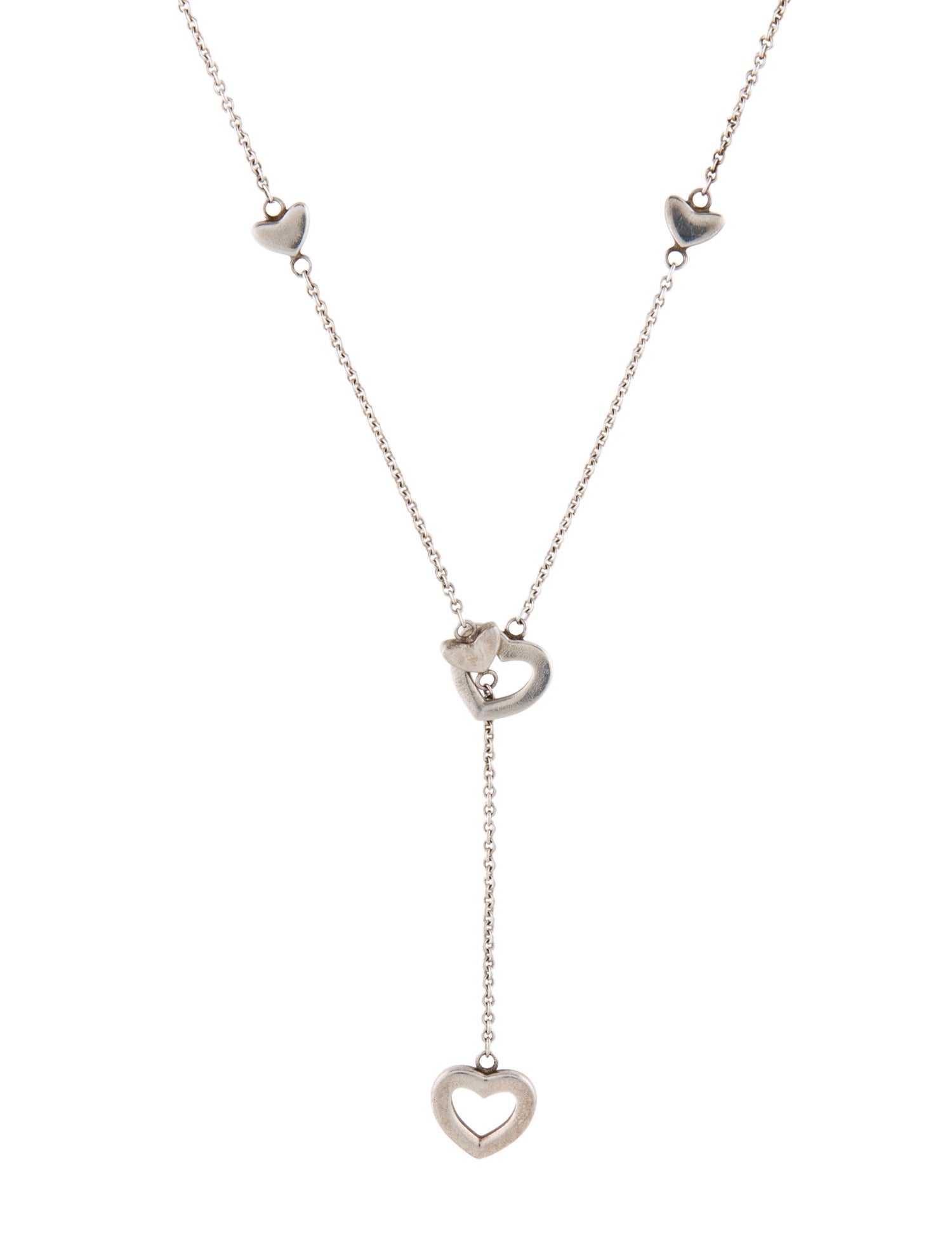 Tiffany & Co. Heart Lavalier Station Necklace