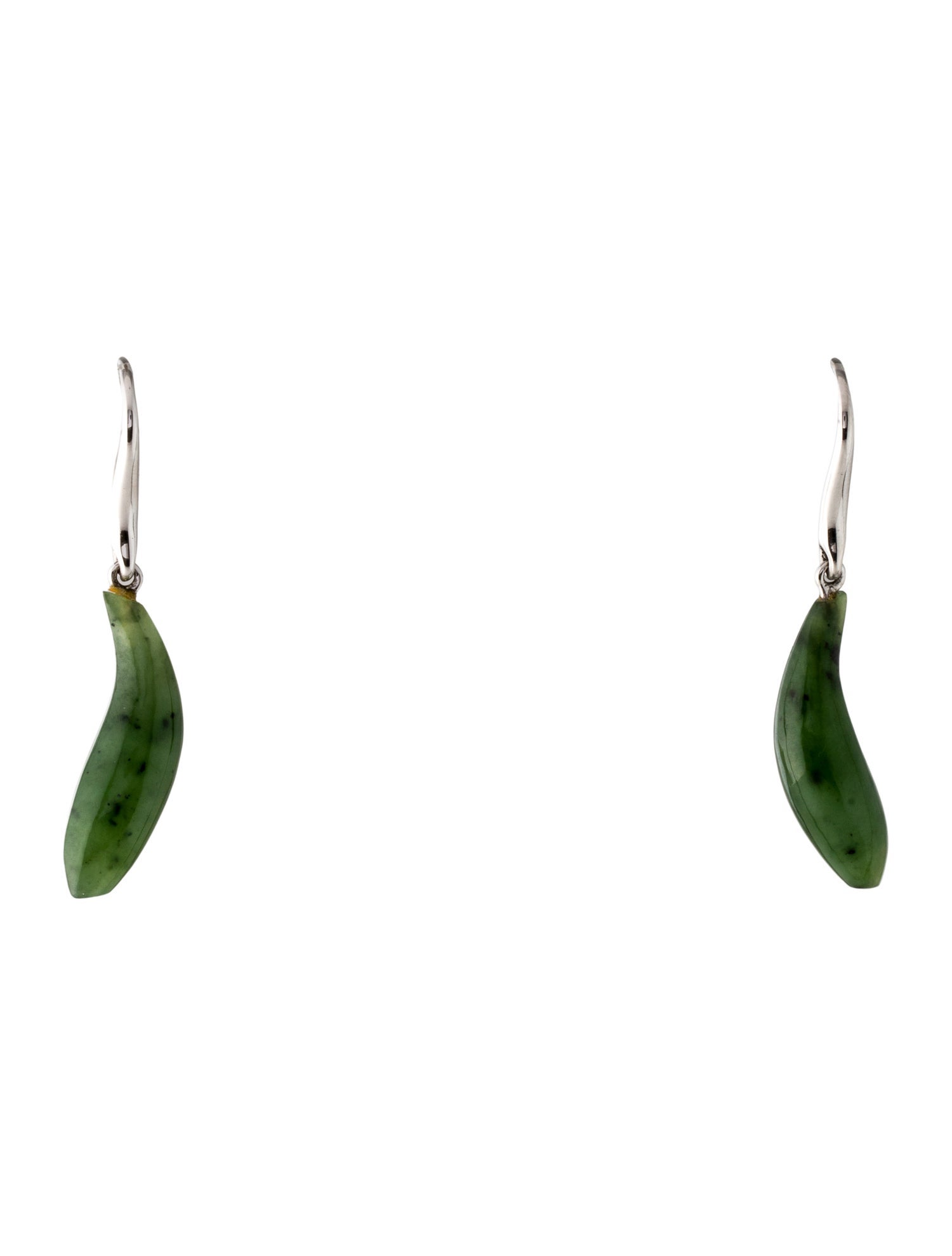 Tiffany & Co. Nephrite Fish Drop Earrings