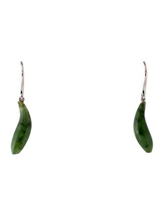 Tiffany & Co. Nephrite Fish Drop Earrings