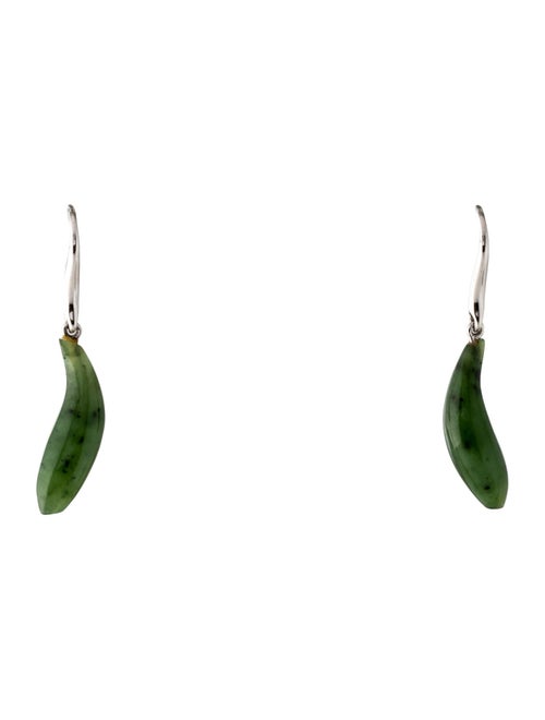 Tiffany & Co. Nephrite Fish Drop Earrings