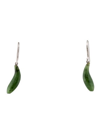 Tiffany & Co. Nephrite Fish Drop Earrings