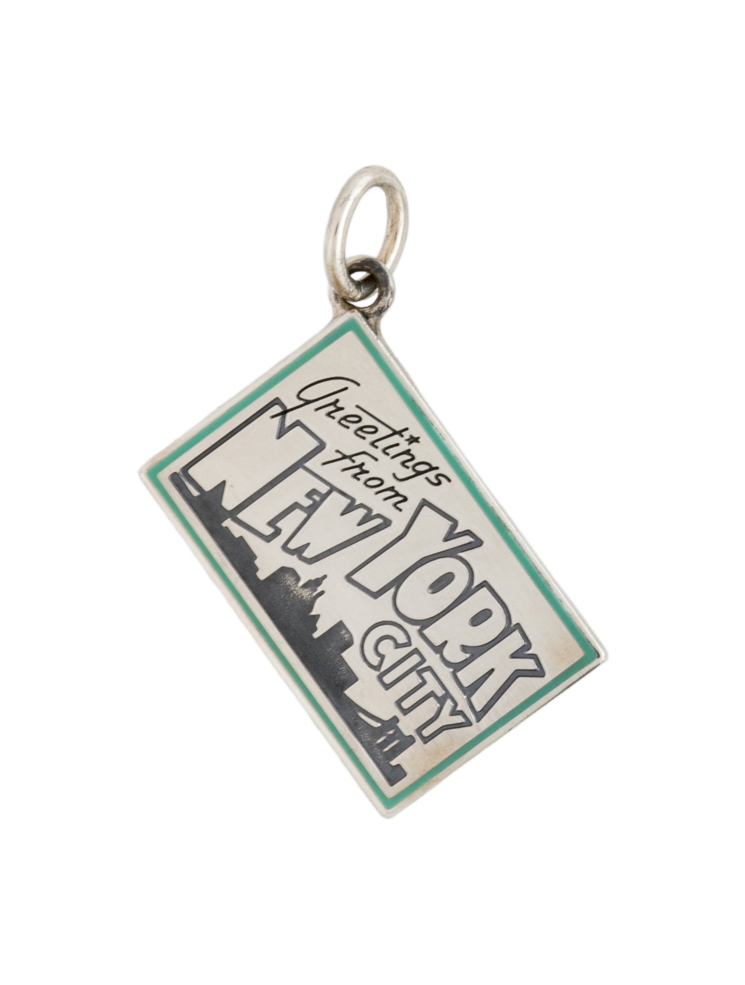 Tiffany & Co. Enamel 'Greetings from New York City' Postcard Charm