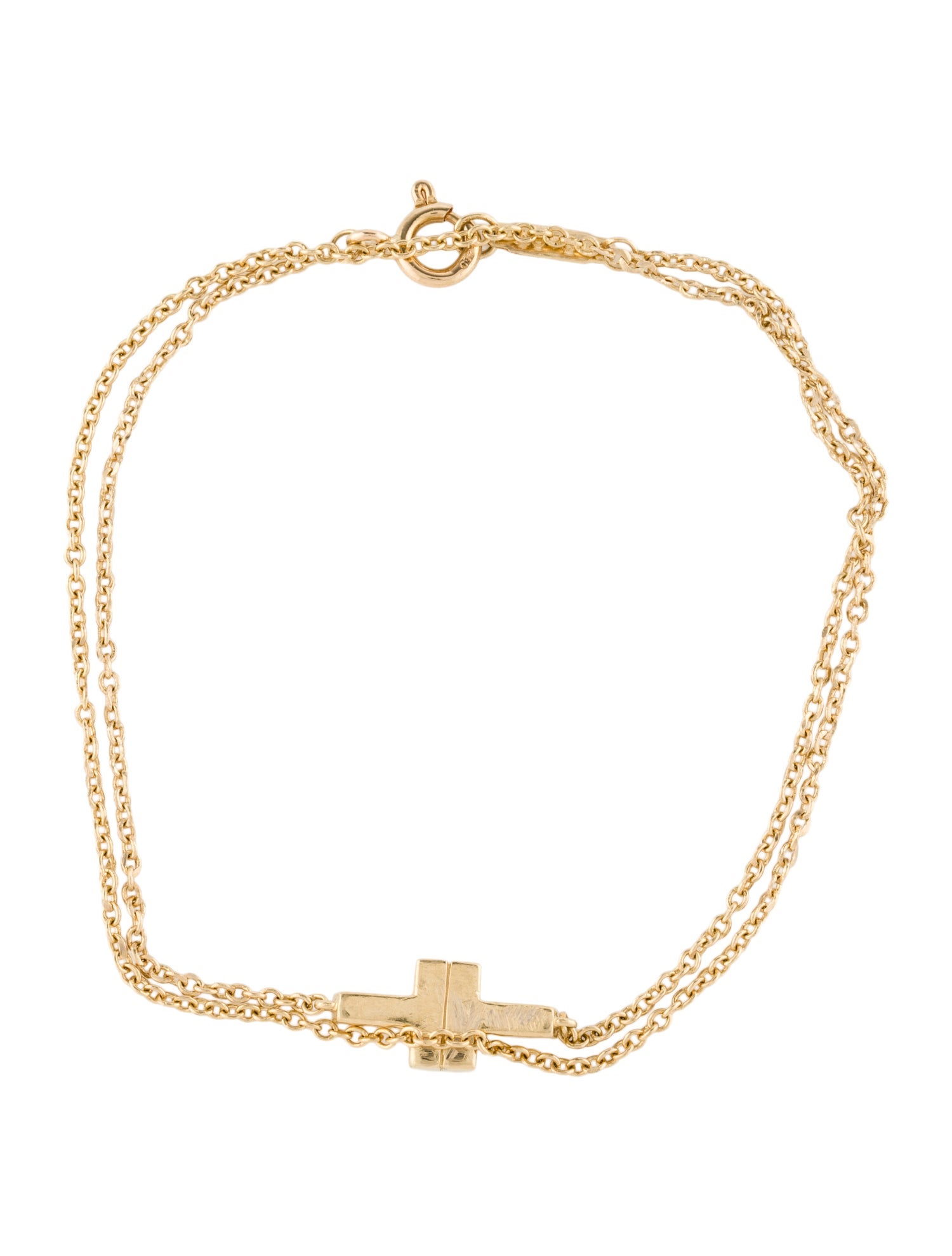 Tiffany & Co. 18K Two T Double Chain Bracelet