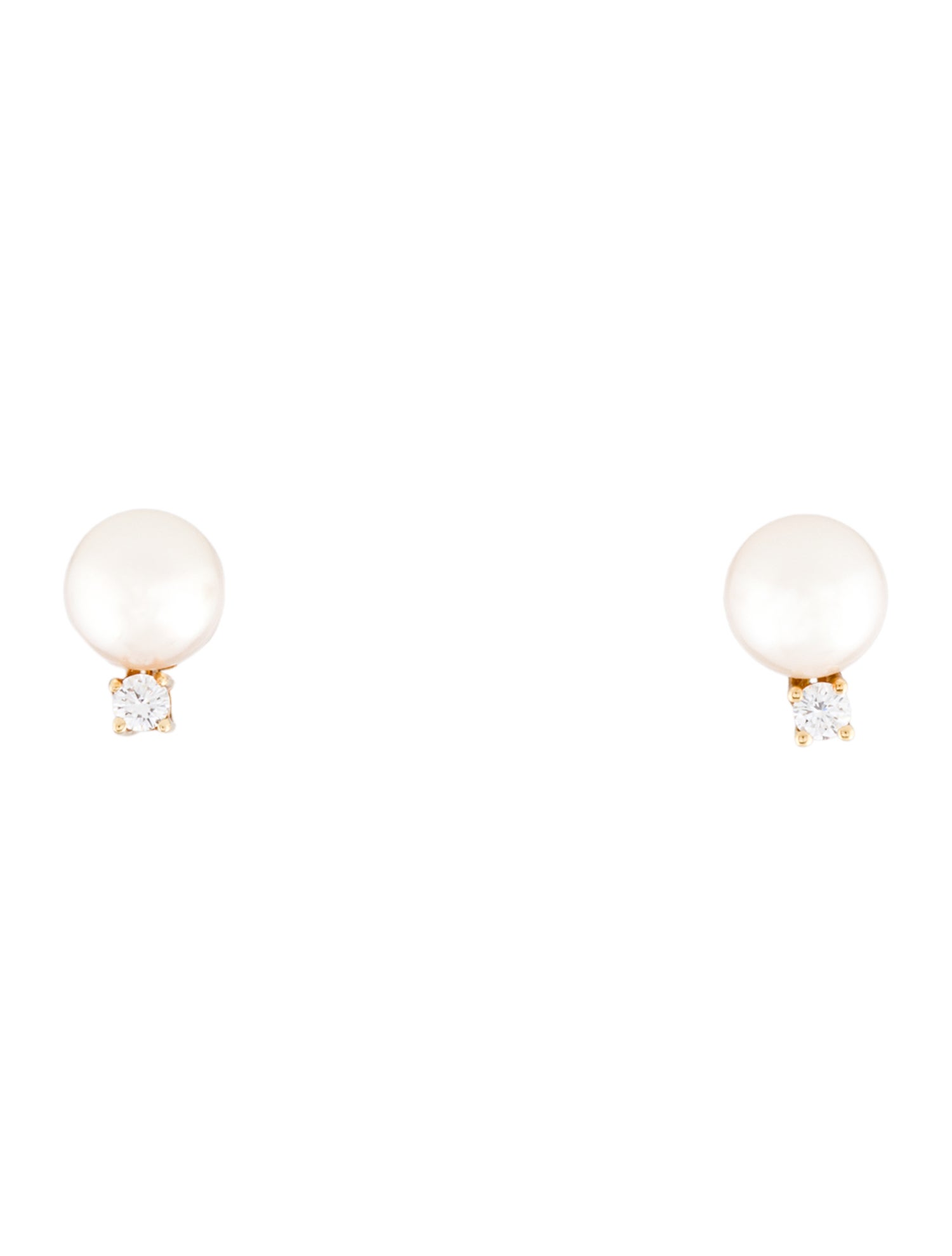 Tiffany & Co. 18K Pearl & Diamond Signature® Studs