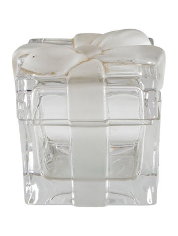 Tiffany & Co. Decorative Accents Crystal Gift Catchall Box