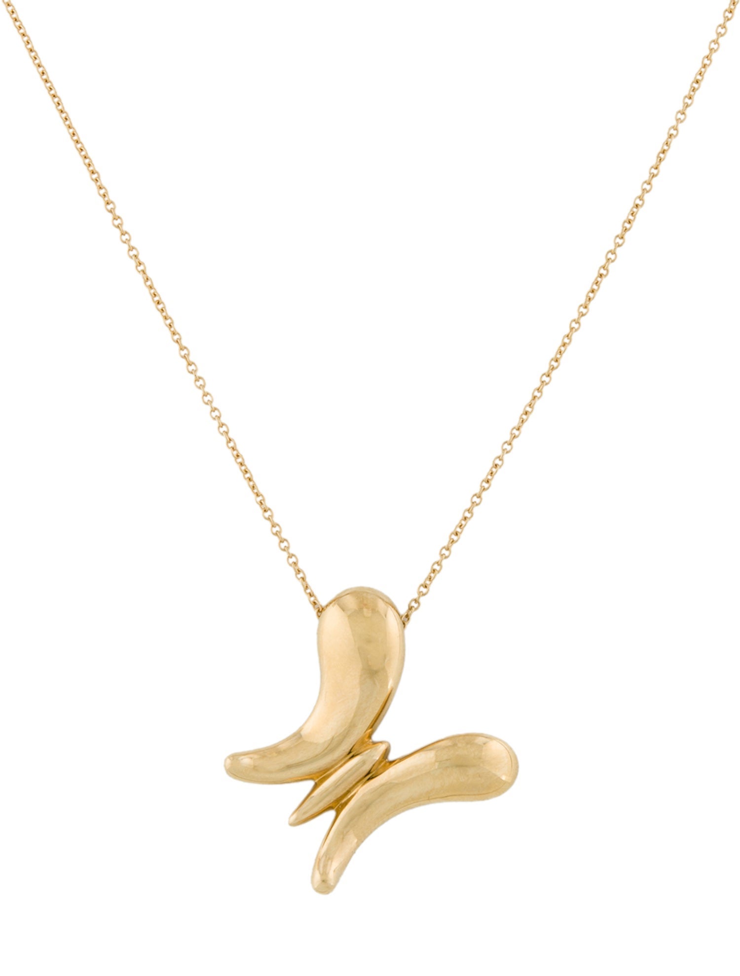 Tiffany & Co. 18K Butterfly Pendant Necklace
