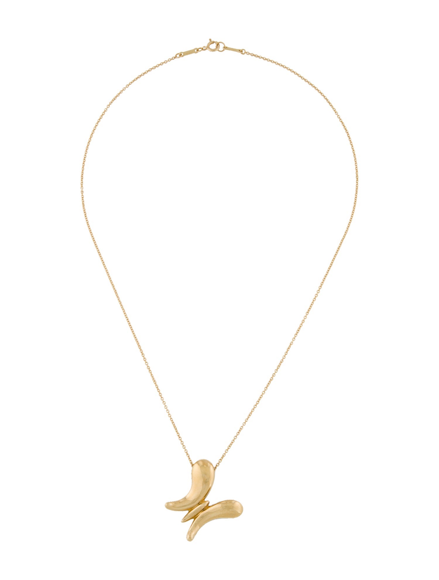 Tiffany & Co. 18K Butterfly Pendant Necklace