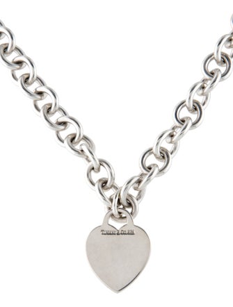 Tiffany & Co. Heart Charm Chain Pendant Necklace