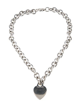 Tiffany & Co. Heart Charm Chain Pendant Necklace