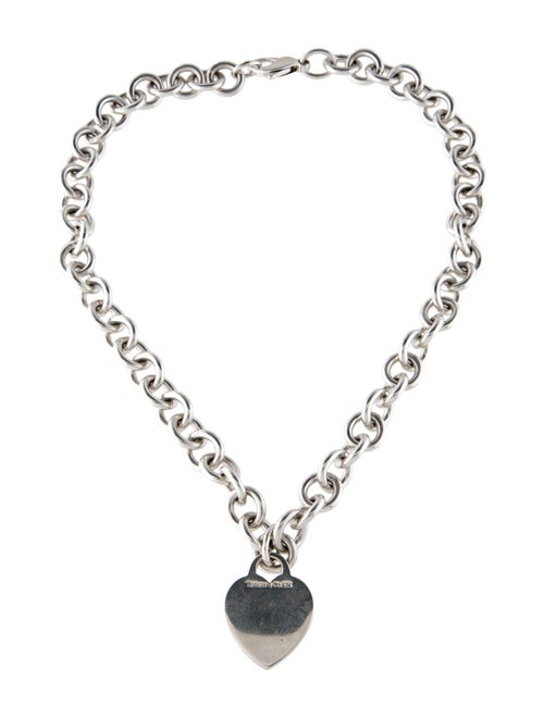 Tiffany & Co. Heart Charm Chain Pendant Necklace