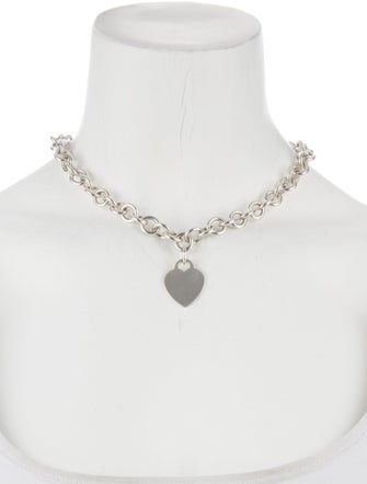 Tiffany & Co. Heart Charm Chain Pendant Necklace