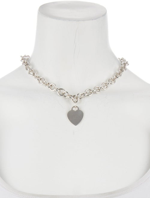 Tiffany & Co. Heart Charm Chain Pendant Necklace