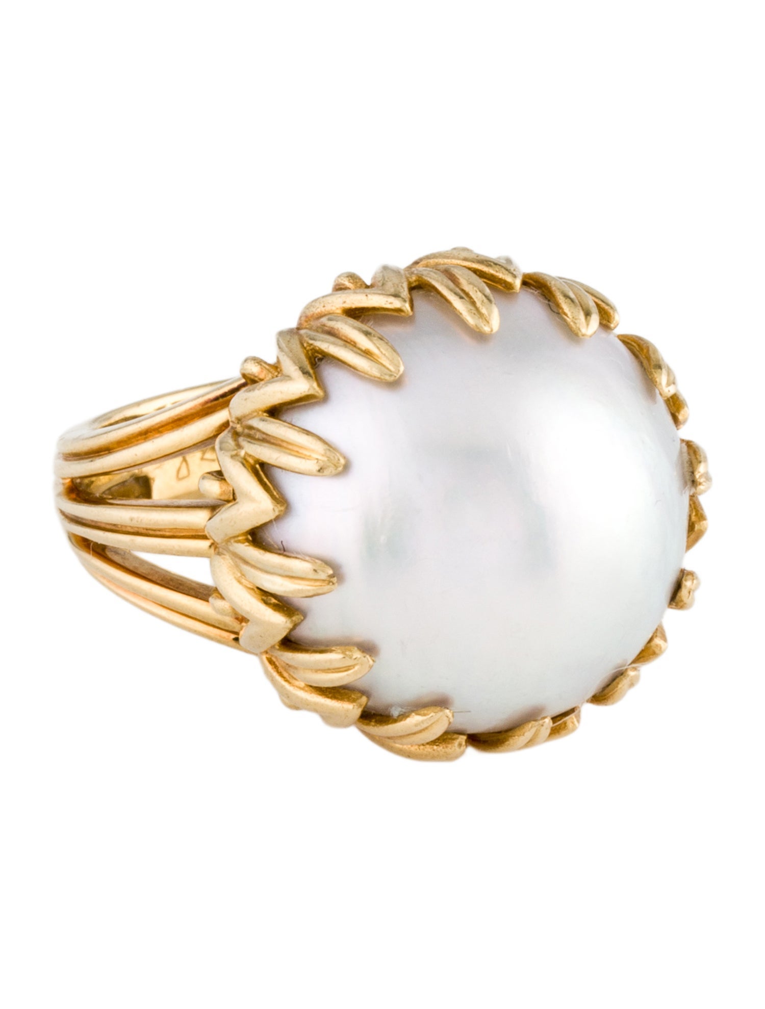 Tiffany & Co. Vintage 18K Pearl Cocktail Ring