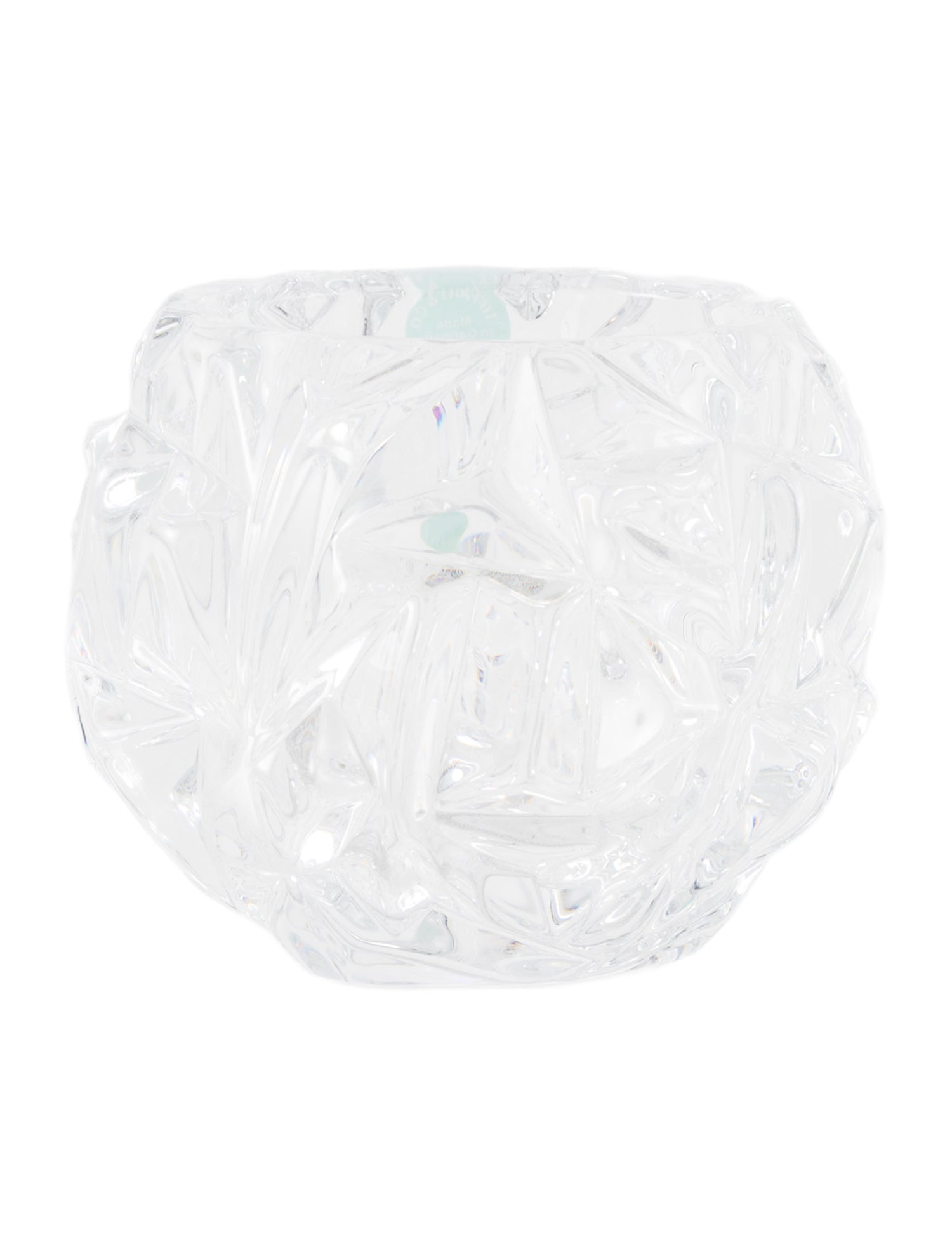 Tiffany & Co. Rock Cut Crystal Votive Candleholder