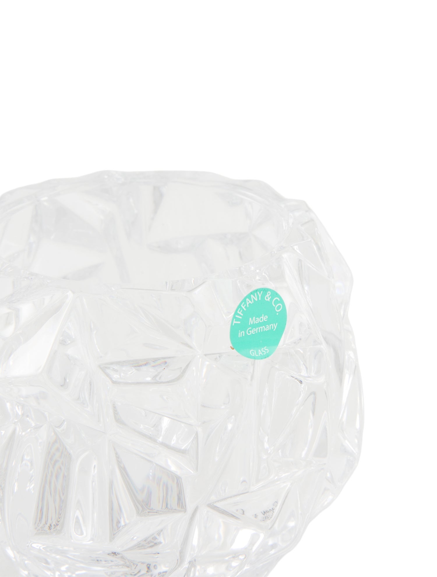 Tiffany & Co. Rock Cut Crystal Votive Candleholder