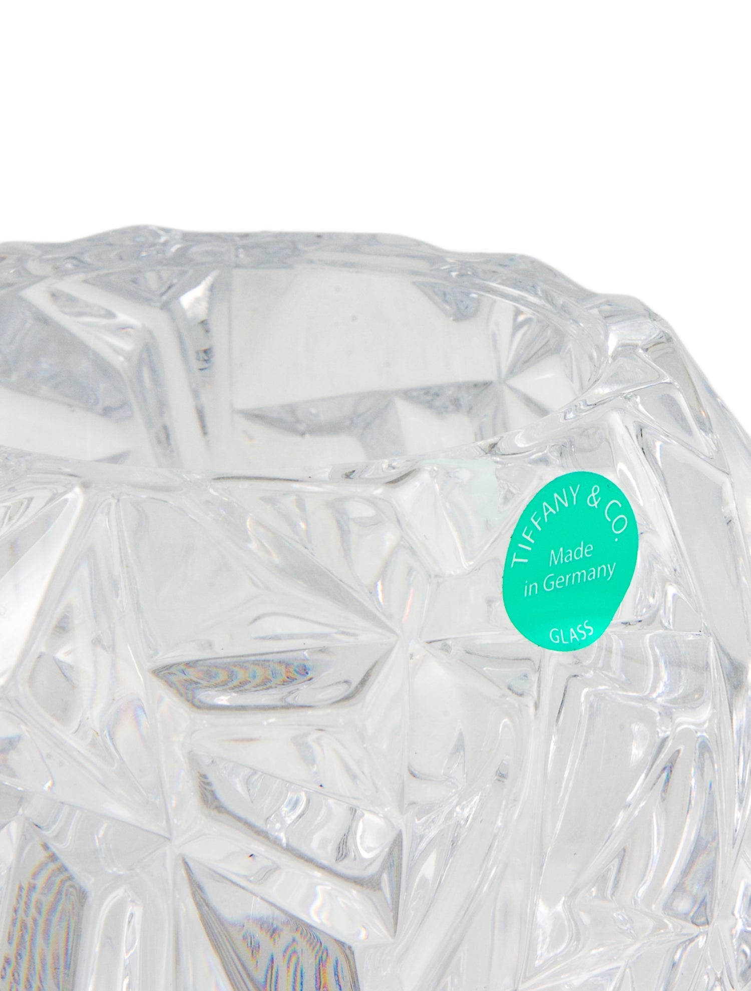 Tiffany & Co. Rock Cut Crystal Votive Candleholder