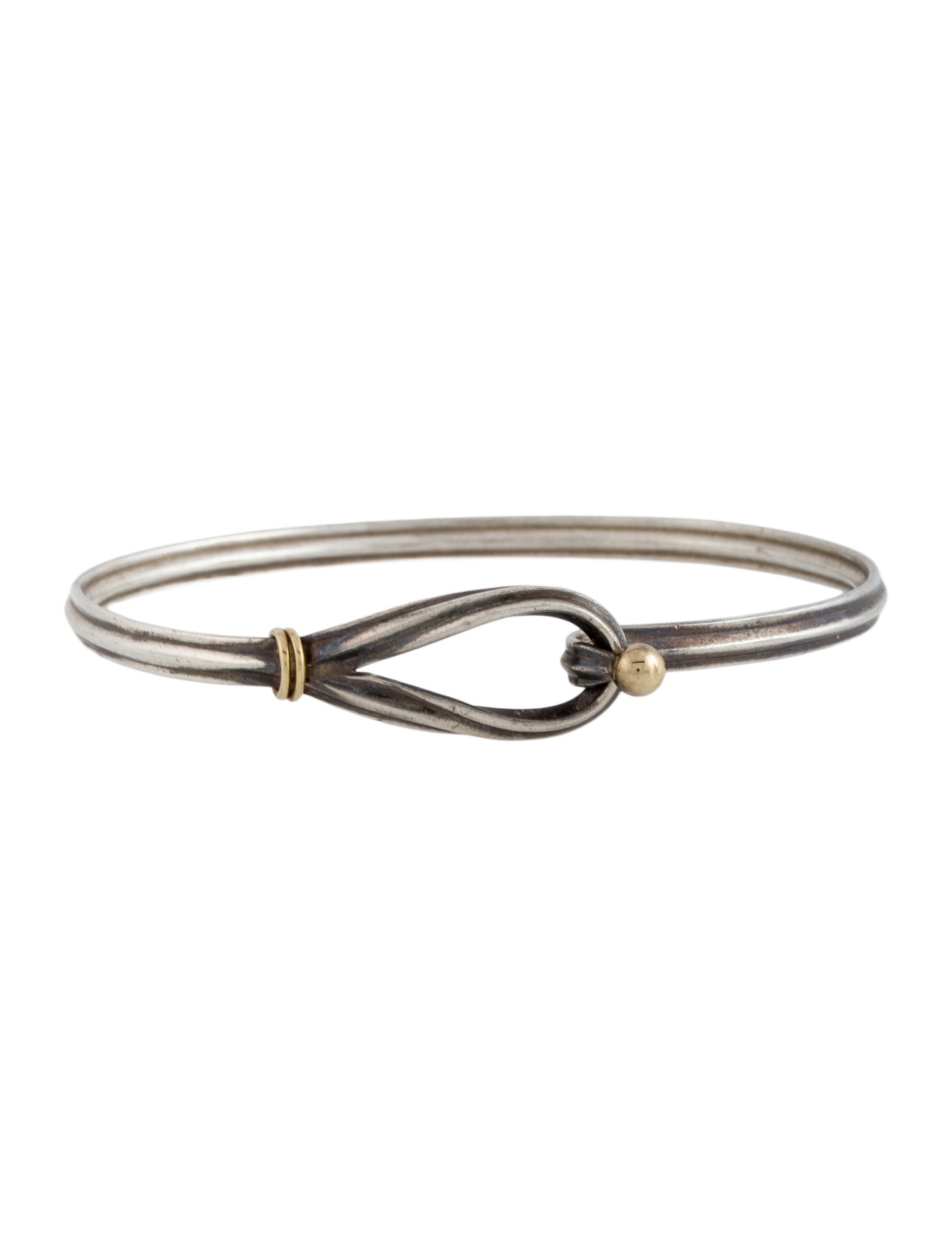 Tiffany & Co. Two-Tone Hook & Eye Bangle Bracelet
