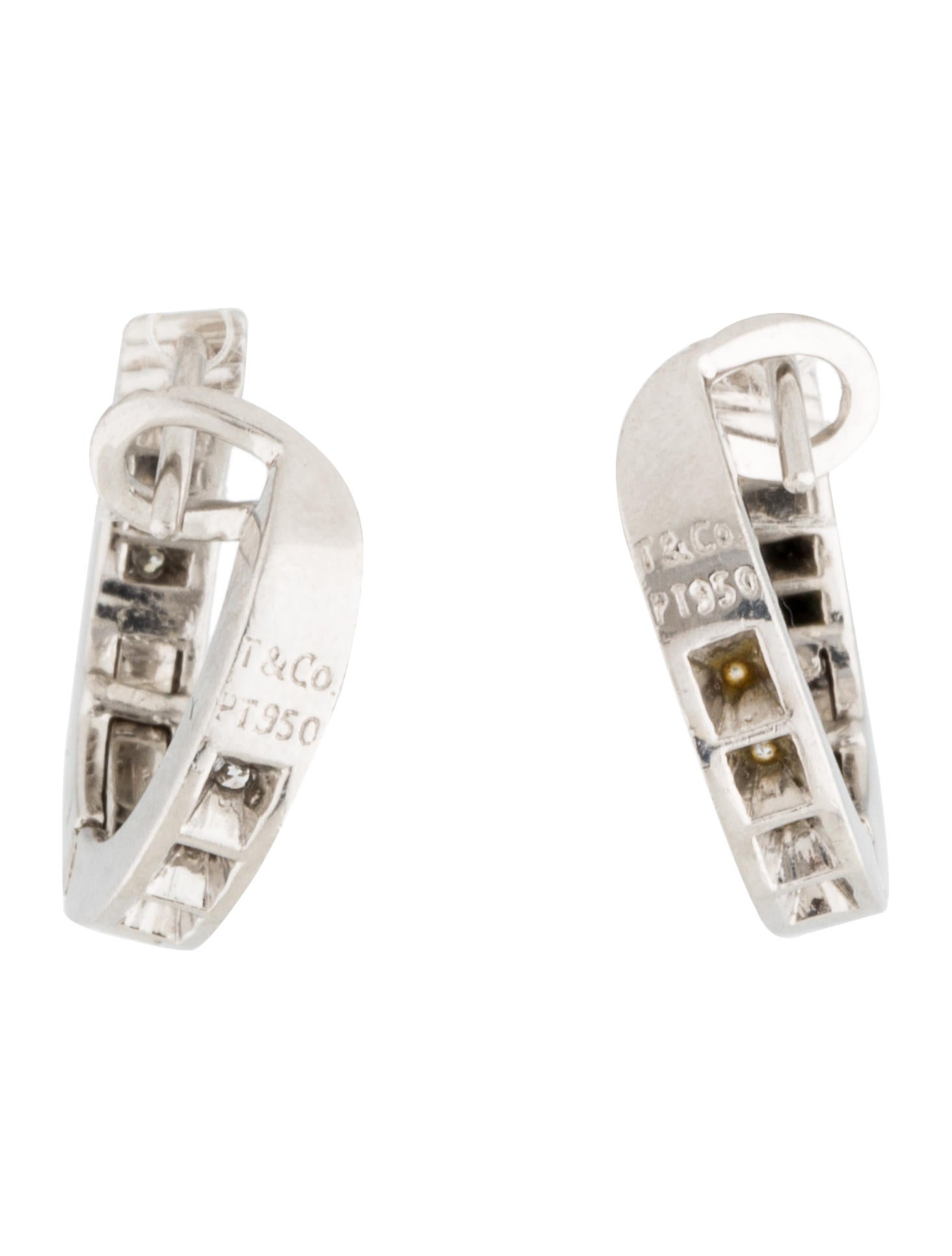 Tiffany & Co. Platinum Diamond Hoop Earrings Earrings TIF33648