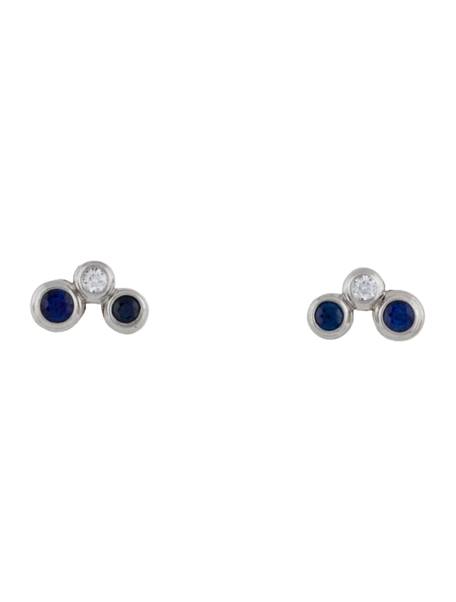 Tiffany & Co. Sapphire & Diamond Bubbles Stud Earrings